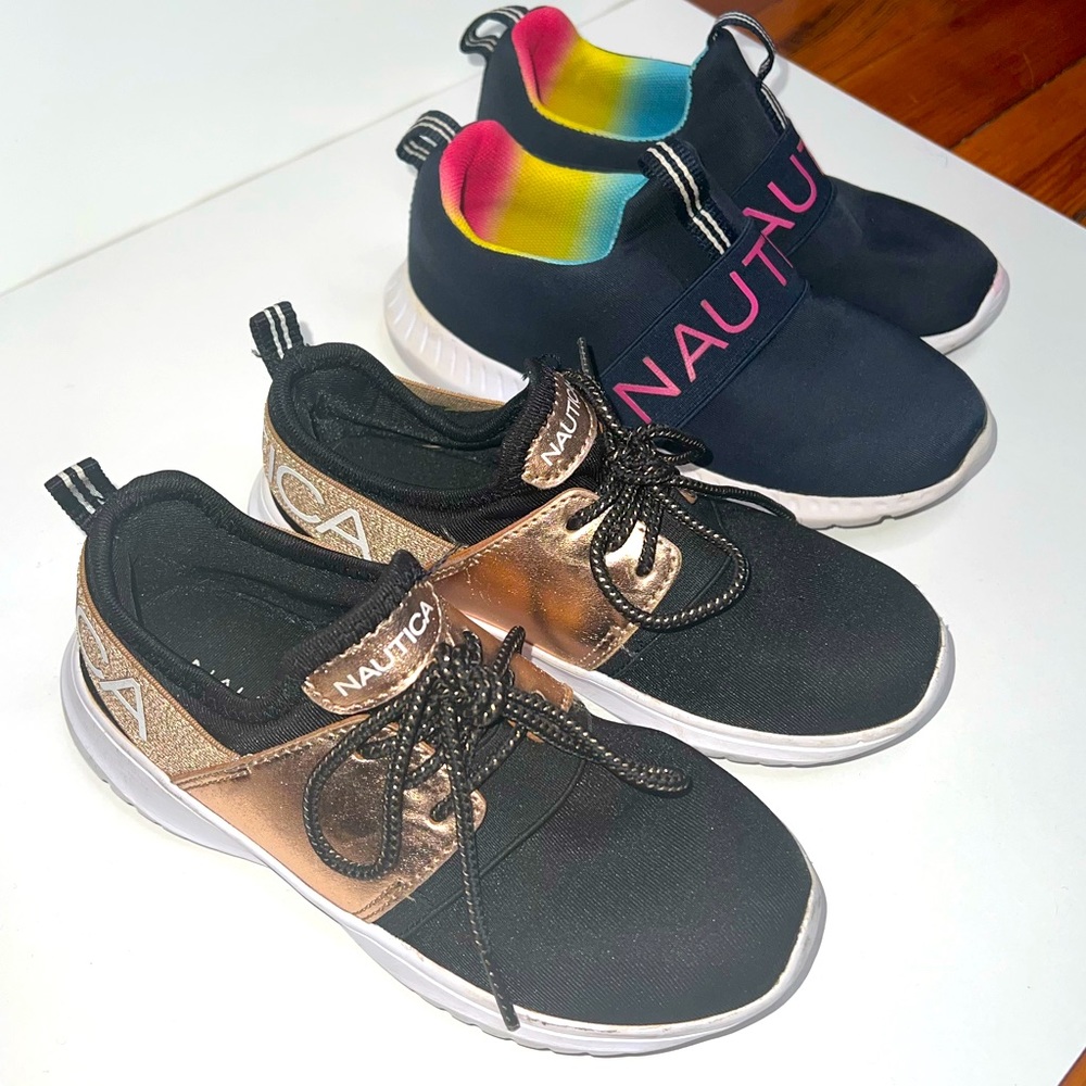 Bundle Nautica girls sneakers size 12